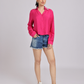 Hot Pink Pearl Collar Shirt