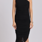 Black Swarovski One-Shoulder Bodycon Dress