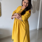 Embroidered Yellow Cotton Dress