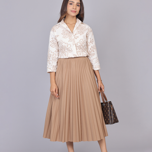 Ivory Petal Cutwork Shirt
