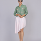 Sage Green Blossom Embroidered Cotton Shirt