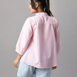 Roseline Reverie Striped Cotton Shirt-Top