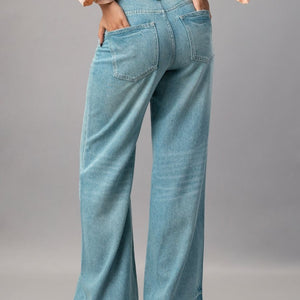 Denim Wide Leg Pants