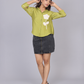 Buy Lime Bloom Embroidered Shirt for Women Online in India - Natica