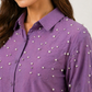 Dusty Lilac Pearl Embellished Shirt