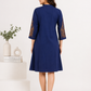 Midnight Fern Embroidered Shirt Dress