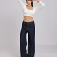 White Back Cross Crop Top Minimal Chic Elegance