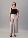 Beige High Waist Relaxed Fit Trouser for Women Online | Natica