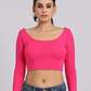 Hot Pink Cross-Back Crop Top - Statement Luxe Fit