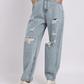 Blue Pearl Embellished Distressed Jeans