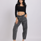 Grey Mid-Rise Tapered Denim Jeans