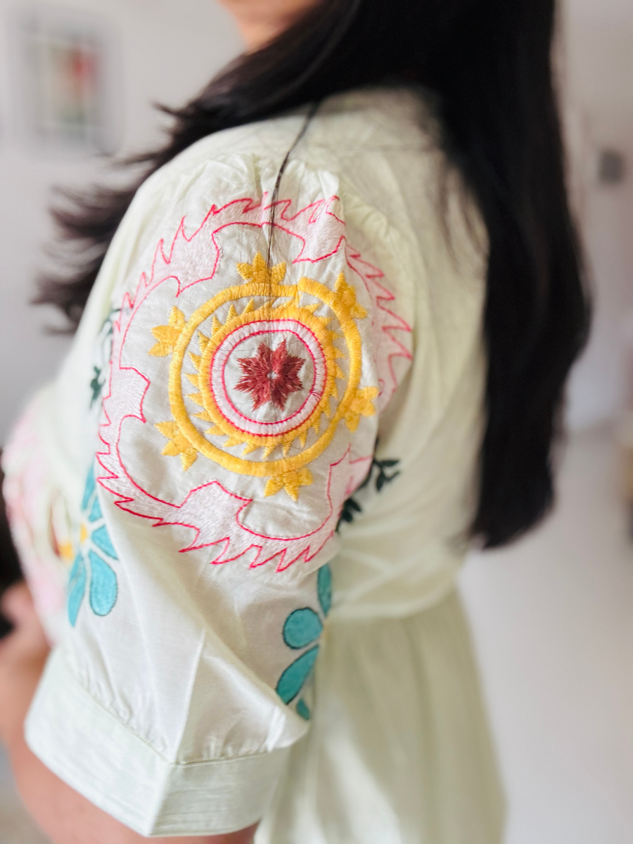Floral Fabric Cotton Dress