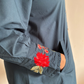 Embroidered Blue Collar Dress