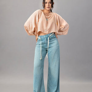 Denim Wide Leg Pants