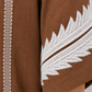 Mocha Brown Embroidered Flared Dress