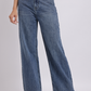 Mid-Blue Rhinestone Straight-Fit Jeans