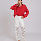 Scarlet Luxe Relaxed-Fit Shirt