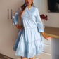 Sky Bloom Embroidered Cotton Dress