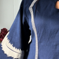 Midnight Blue Embroidered Flared Dress