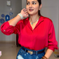 Scarlet Luxe Relaxed-Fit Shirt