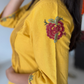 Embroidered Yellow Cotton Dress