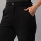 Elegant Black Slim Tapered Formal Trousers for Women – Natica
