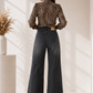 Midnight Charcoal High-Rise Wide-Leg Non-Stretch Jeans