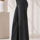 Midnight Charcoal High-Rise Wide-Leg Non-Stretch Jeans