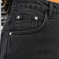 Midnight Charcoal High-Rise Wide-Leg Non-Stretch Jeans