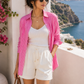 Pink Pop Striped Relaxed-Fit Cotton Shirt