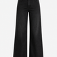Midnight Black High-Rise Wide-Leg Non Stretch Jeans