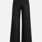 Midnight Black High-Rise Wide-Leg Non Stretch Jeans