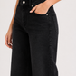 Midnight Black High-Rise Wide-Leg Non Stretch Jeans