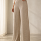 Champagne Glow Rhinestone Wide-Leg Trousers