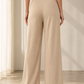 Champagne Glow Rhinestone Wide-Leg Trousers