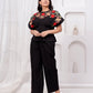 Embroidered Co-Ord Set for Women Online in India – Black Cotton Style by Natica