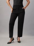 Black Tapered Slim Fit Trousers for Women Online – Natica