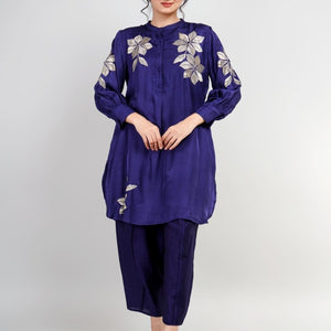 Luxury Silk Co-Ord Set with Zari Embellishments 