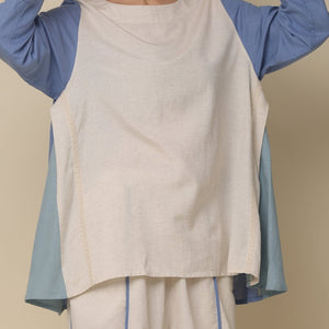Breezy Blue Oversized Cotton Co-Ord Set