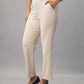 Buy Stylish Ivory Slim Fit Tapered Trousers Online in India