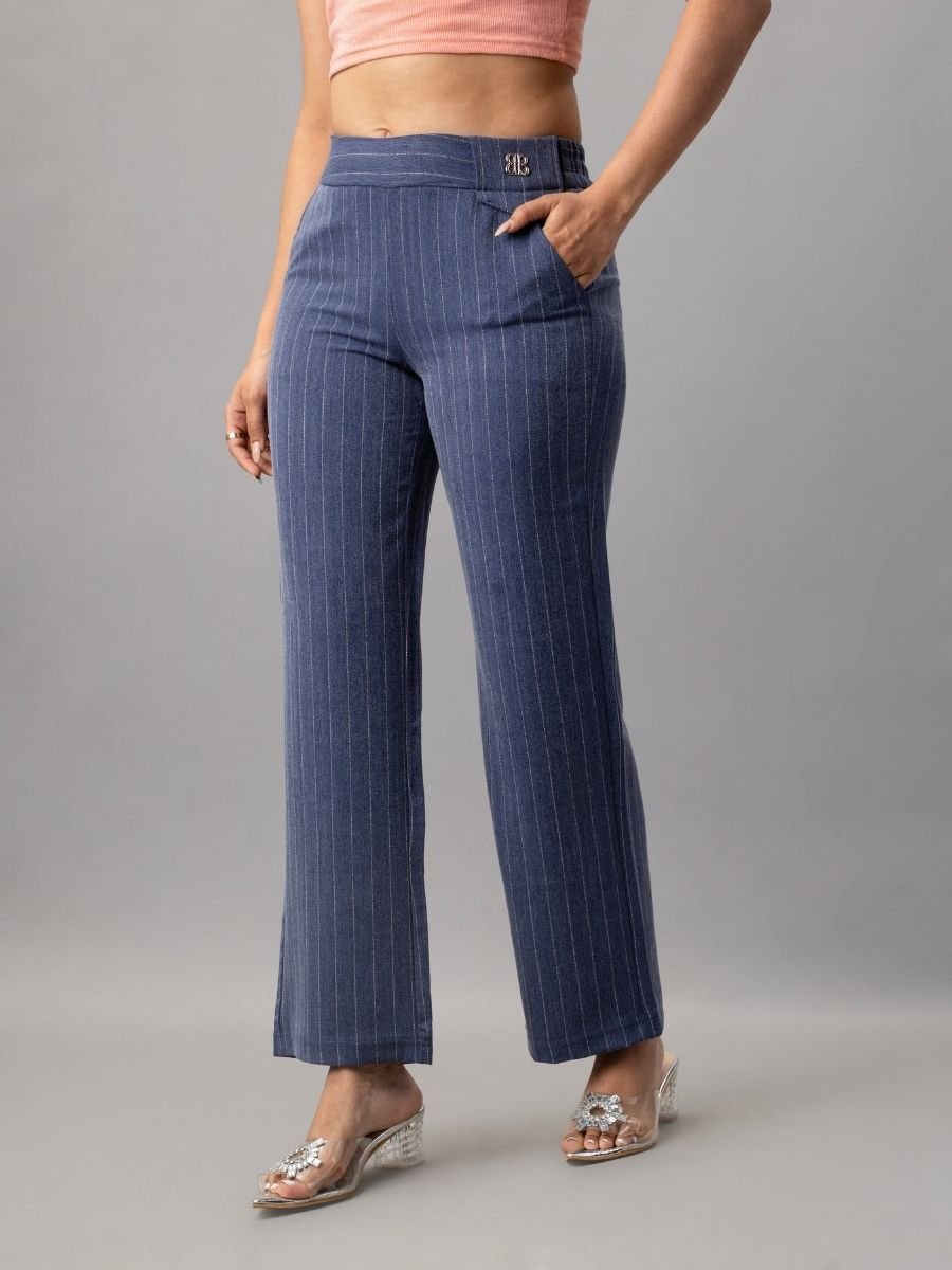 buy-navy-pinstripe-high-waist-trousers-india