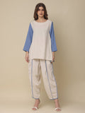 Buy Stylish Co-ord Sets for Women Online in India – Breezy Blue Oversized Cotton by Natica