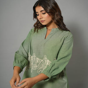Oversized Co-Ord Set for Women Online in India – Chic Green Cotton by Natica