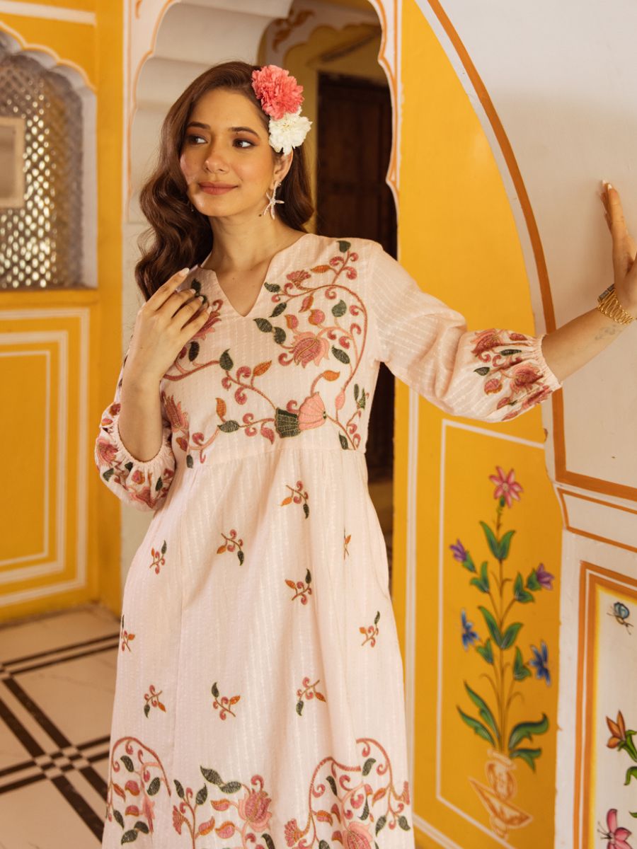Chic lotus pink cotton dress – Buy Stylish Dresses for Women Online in India at Natica