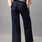 Navy Blue Wide Leg Denim Pants