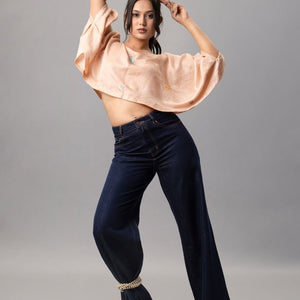 Denim Wide Leg Pants