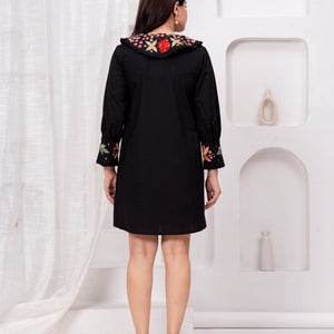Hand Embroidered Black Dress for Women Online 