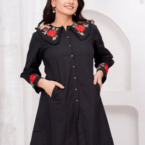 Hand Embroidered Black Dress for Women Online 