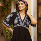 Buy Stylish Black Embroidered Long Dress for Women Online in India at Natica