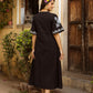 Buy Embroidered Black Long Dress Online – Trendy Party Dresses for Women at Natica